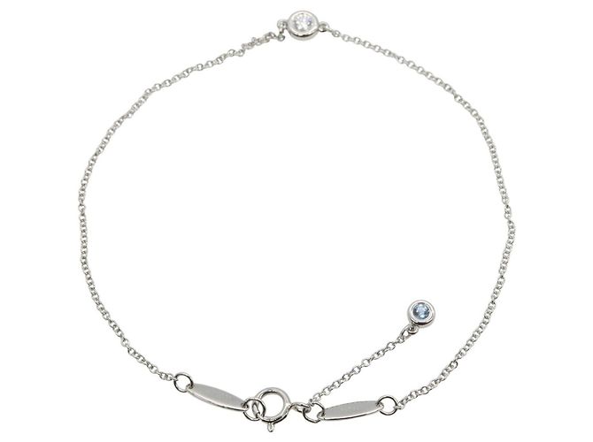 Autre Marque Bracciale Tiffany & Co. By The Yard in acquamarina e diamanti - vista 2