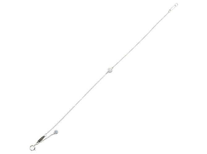 Autre Marque Bracciale Tiffany & Co. By The Yard in acquamarina e diamanti - vista 3