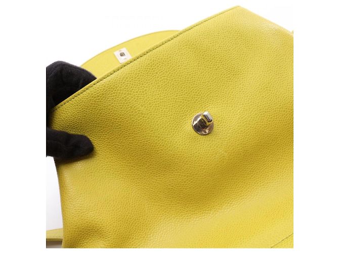 Zaino/Borsa Chanel Coco Mark in Yellow - vista 12