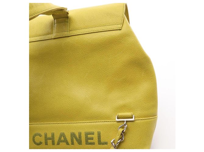 Zaino/Borsa Chanel Coco Mark in Yellow - vista 9