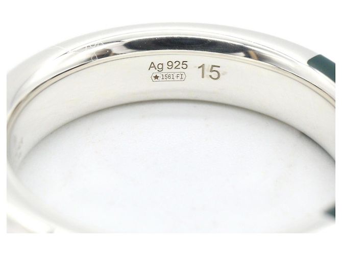 Anello Gucci Web Stripe in argento sterling - vista 5