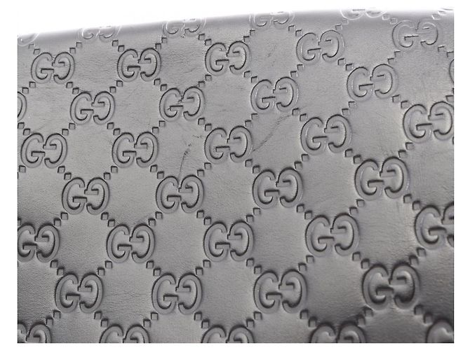 Borsa a tracolla Gucci Guccissima in pelle nera - vista 11