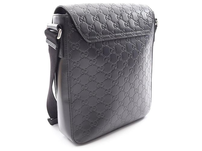 Borsa a tracolla Gucci Guccissima in pelle nera - vista 2