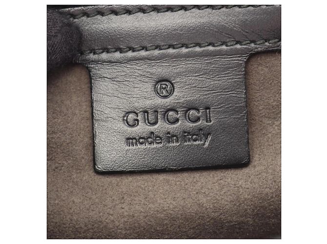 Borsa a tracolla Gucci Guccissima in pelle nera - vista 4