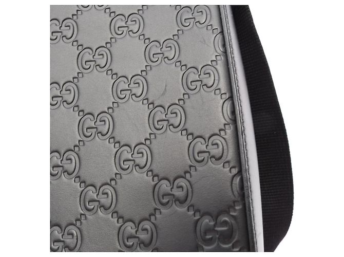 Borsa a tracolla Gucci Guccissima in pelle nera - vista 6