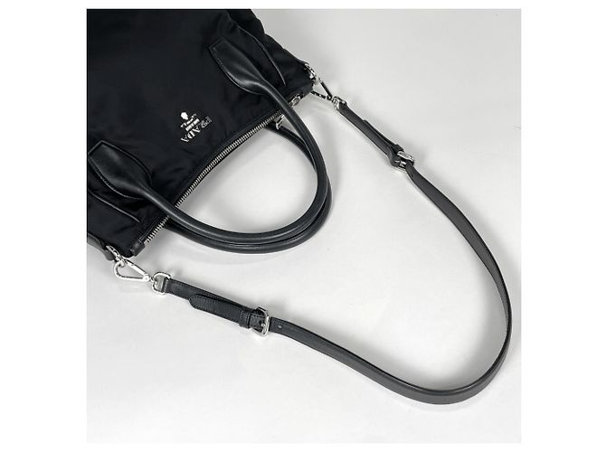 Prada Nylon Leder 2-Way Tote Bag - Ansicht 5