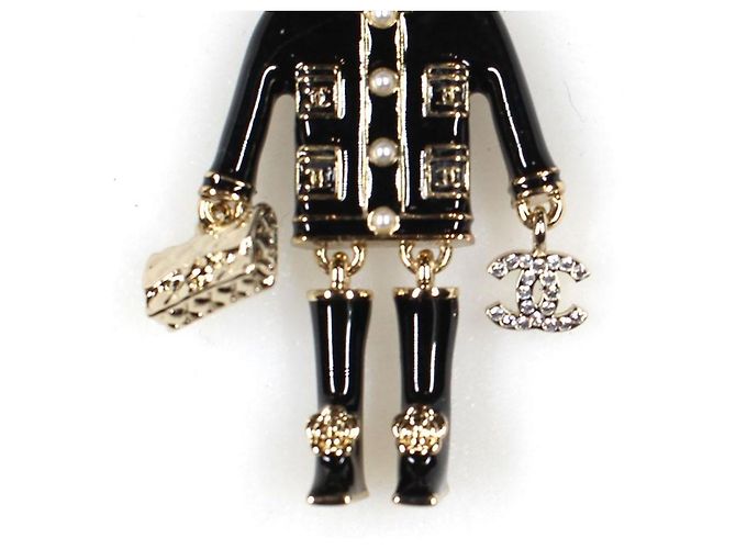 Chanel Collana Coco Lion Perle Nere Oro - vista 5