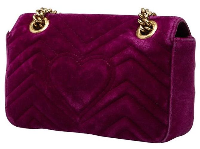 Borsa a tracolla Gucci GG Marmont matelassé con catena - vista 2