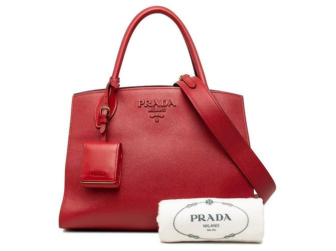Borsa 2WAY Prada Saffiano Monochrome - vista 6