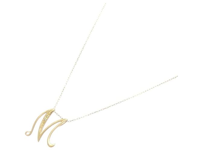 Autre Marque Au750 Initial M Diamond Halskette - Ansicht 2
