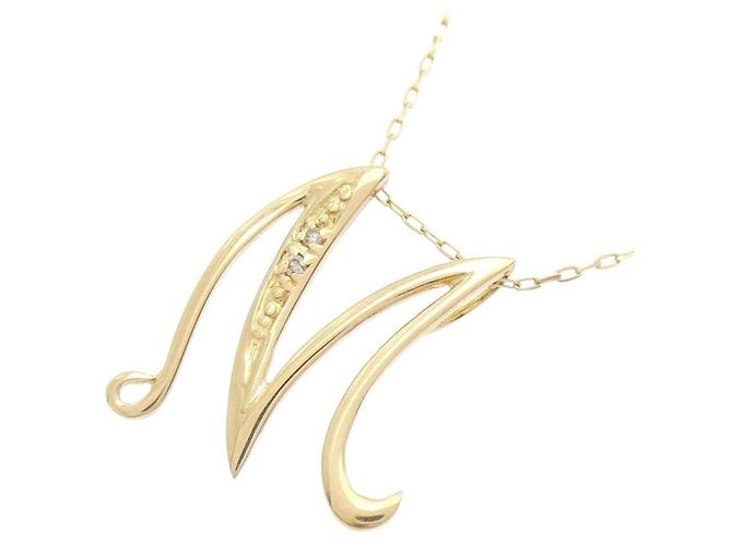 Autre Marque Au750 Initial M Diamond Halskette - Ansicht 3