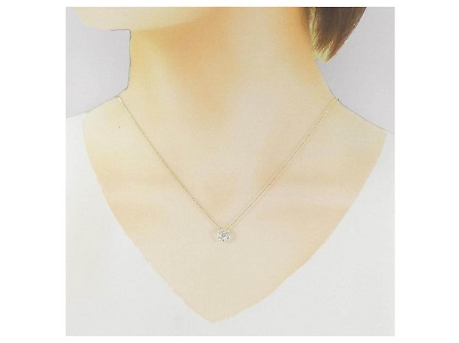 Autre Marque Collana Au750 Fiore e Diamanti - vista 6