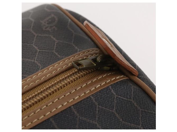 Christian Dior Honeycomb Canvas Boston Bag PVC Black Gold - vista 10
