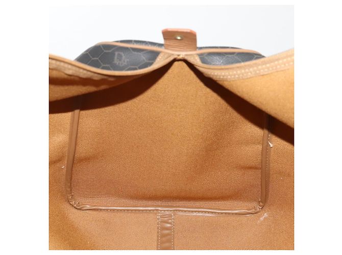 Christian Dior Honeycomb Canvas Boston Bag PVC Black Gold - vista 18