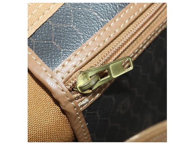 Christian Dior Honeycomb Canvas Boston Bag PVC Black Gold - vista 20