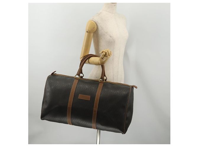 Christian Dior Honeycomb Canvas Boston Bag PVC Black Gold - vista 22