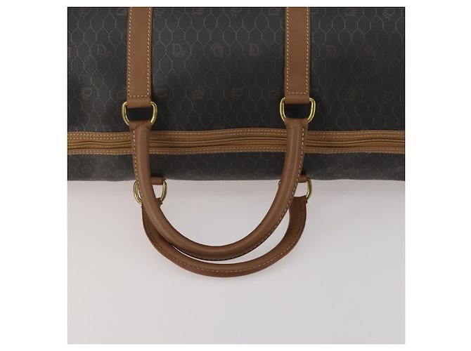 Christian Dior Honeycomb Canvas Boston Bag PVC Black Gold - vista 7
