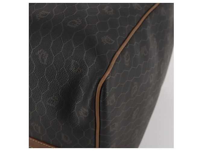 Christian Dior Honeycomb Canvas Boston Bag PVC Black Gold - vista 9