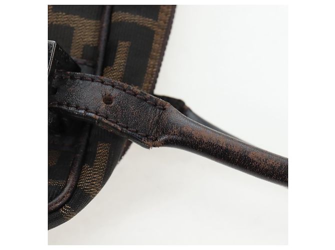 FENDI Zucca Canvas Shoulder Bag Black Brown - vista 23