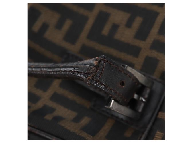 FENDI Zucca Canvas Shoulder Bag Black Brown - vista 26