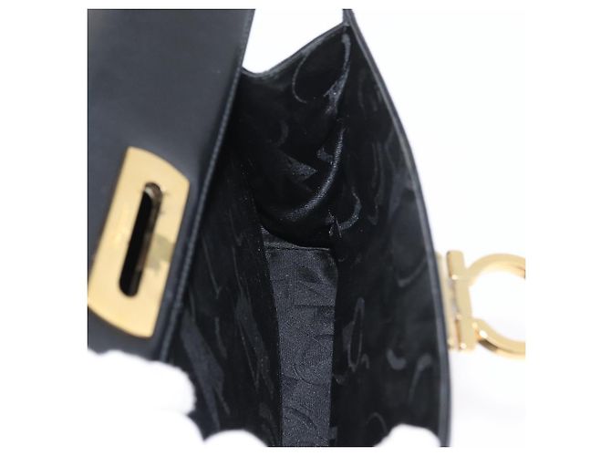 Salvatore Ferragamo Gancini Hand Bag Leather 2way Black Gold - vista 26