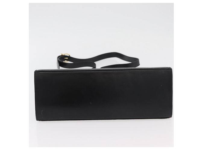 Salvatore Ferragamo Gancini Hand Bag Leather 2way Black Gold - vista 9