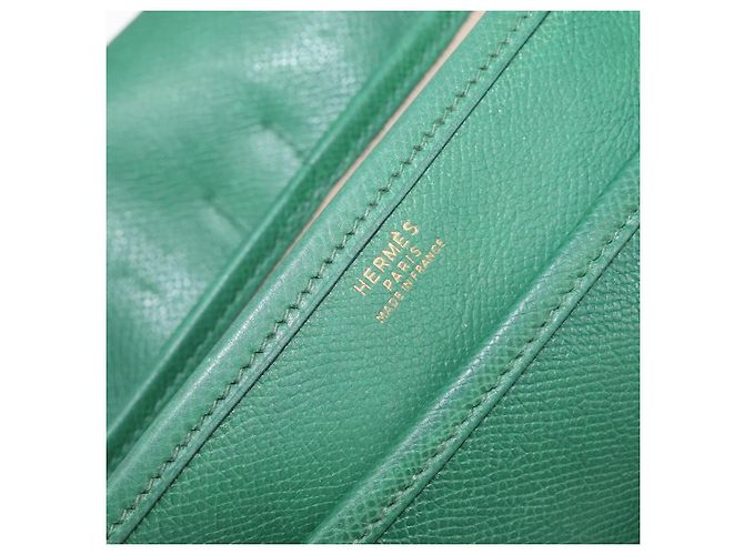 Hermès HERMES Shoulder Bag Leather Green Gold - vista 12