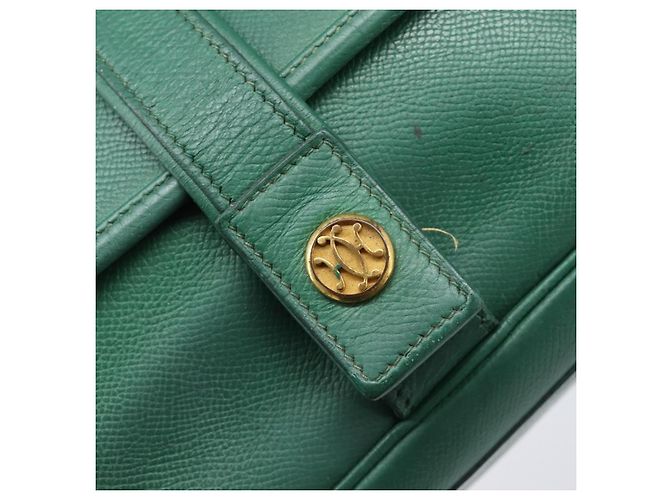 Hermès HERMES Shoulder Bag Leather Green Gold - vista 17