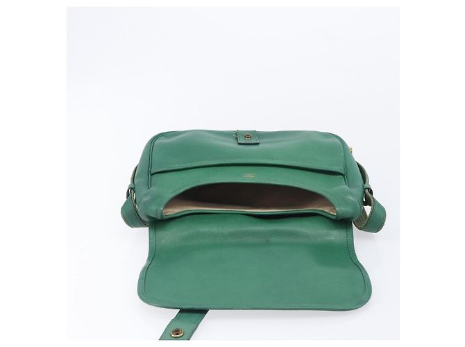 Hermès HERMES Shoulder Bag Leather Green Gold - vista 20
