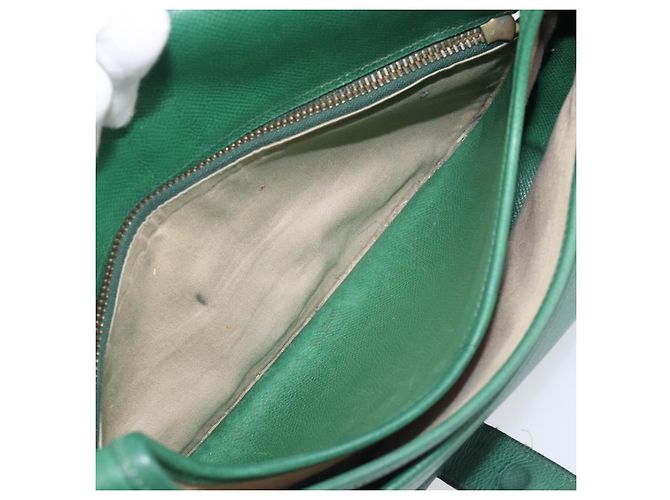 Hermès HERMES Shoulder Bag Leather Green Gold - vista 24