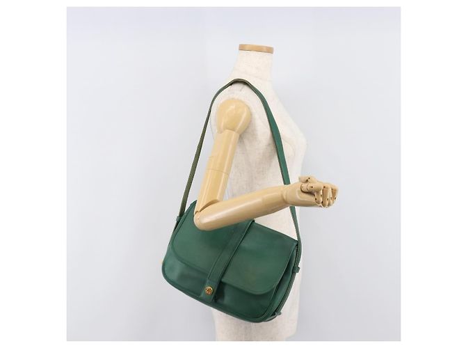 Hermès HERMES Shoulder Bag Leather Green Gold - vista 26