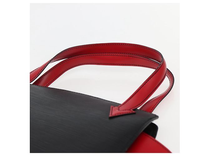LOUIS VUITTON Epi Bicolor Varenne Hand Bag Black Red M52387 LV - vista 14