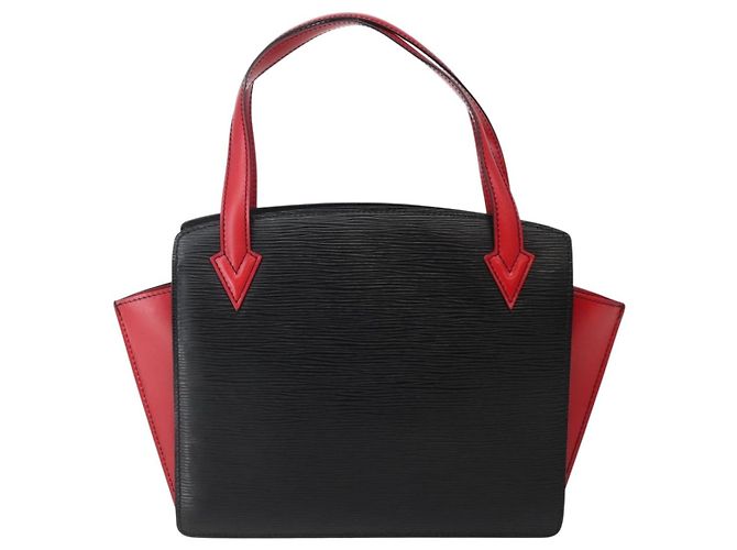 LOUIS VUITTON Epi Bicolor Varenne Hand Bag Black Red M52387 LV - vista 2