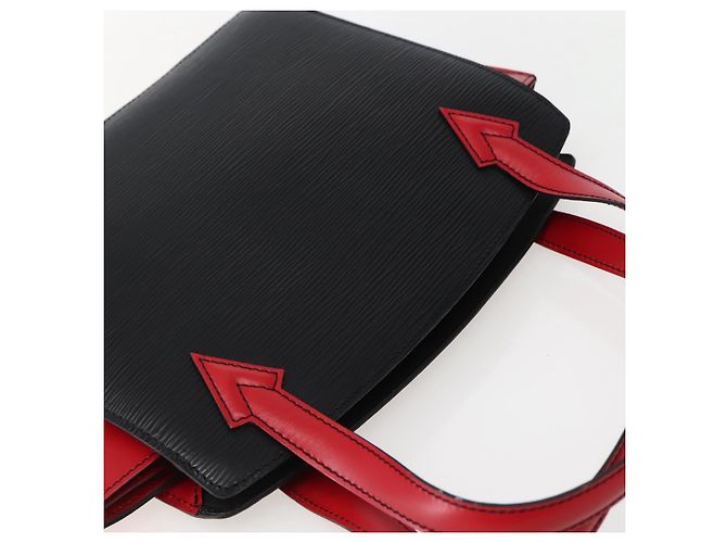 LOUIS VUITTON Epi Bicolor Varenne Hand Bag Black Red M52387 LV - vista 6