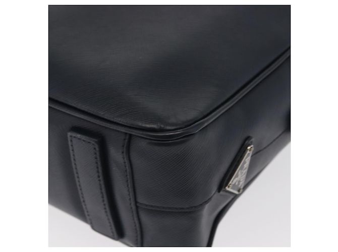 PRADA Hand Bag Safiano leather Navy Silver - vista 14