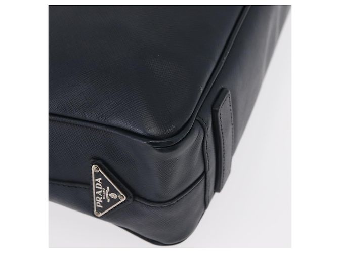 PRADA Hand Bag Safiano leather Navy Silver - vista 15
