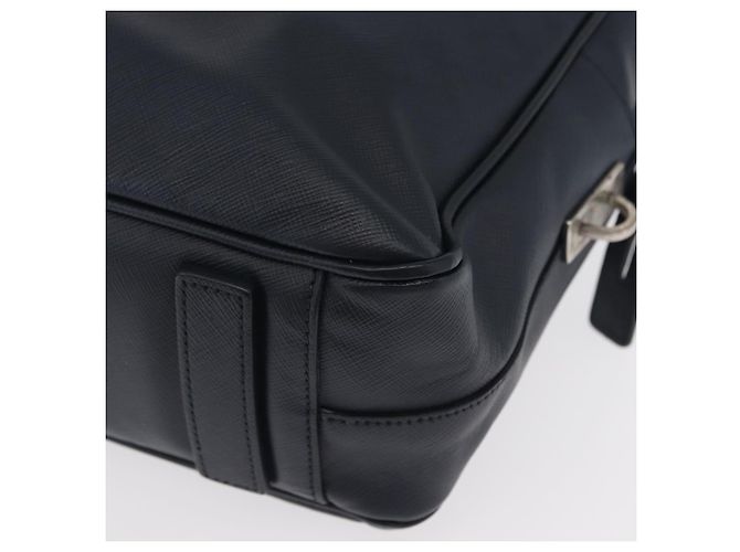 PRADA Hand Bag Safiano leather Navy Silver - vista 16