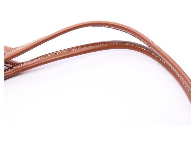 Borsa Tote Miu Miu Ivy marrone e avorio pelle e tela - vista 5