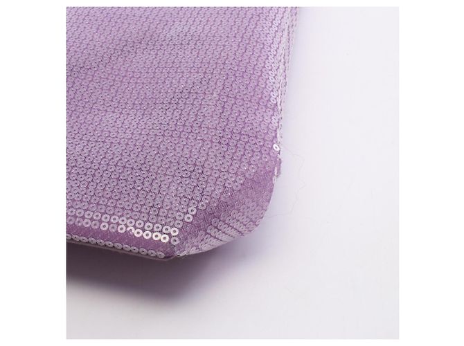 Borsa Tote Prada in pelle e mesh viola - vista 6