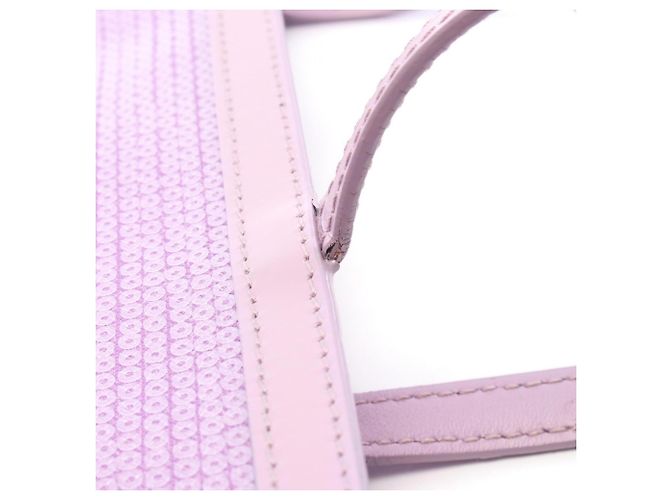 Borsa Tote Prada in pelle e mesh viola - vista 7