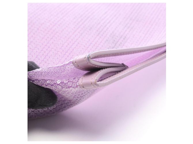 Borsa Tote Prada in pelle e mesh viola - vista 8