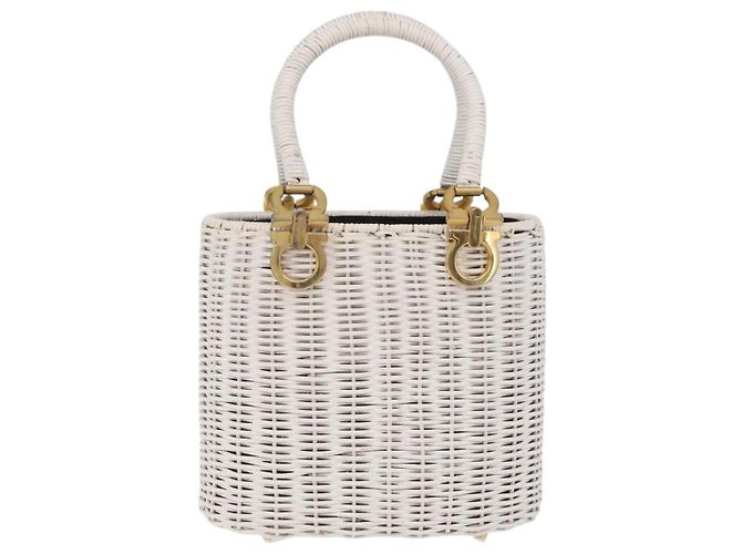 Salvatore Ferragamo Gancini Top Handle Wicker Small - vista 2