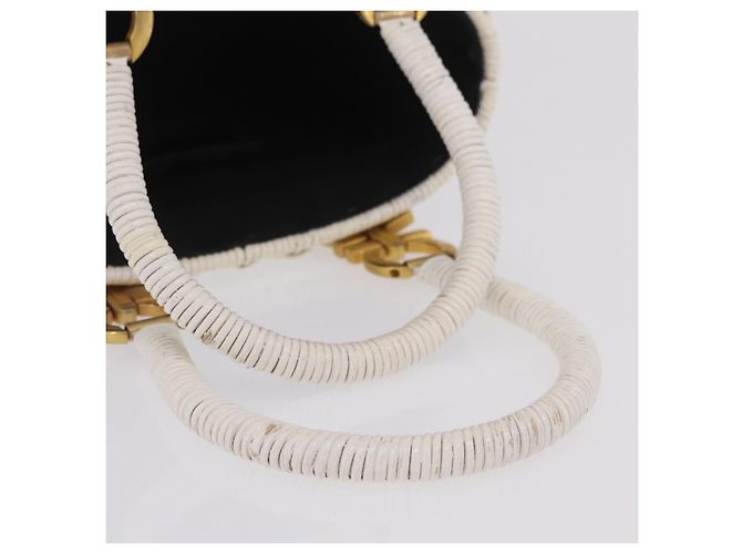 Salvatore Ferragamo Gancini Top Handle Wicker Small - vista 7