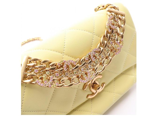 Borsa Chanel Matelassé Yellow - vista 10