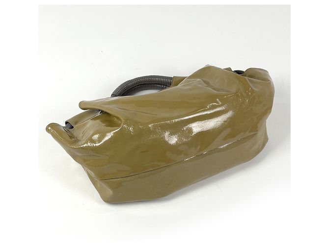 Borsa a mano Loewe in pelle verniciata marrone - vista 2