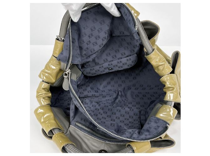 Borsa a mano Loewe in pelle verniciata marrone - vista 7