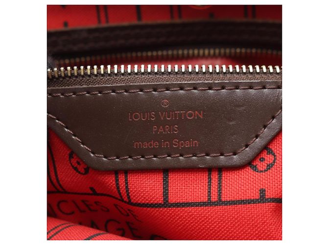 Borsa Tote Louis Vuitton Neverfull MM Damier Ebene - vista 4