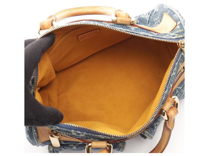 Borsa a mano Louis Vuitton Neo Speedy Monogram Denim - vista 3