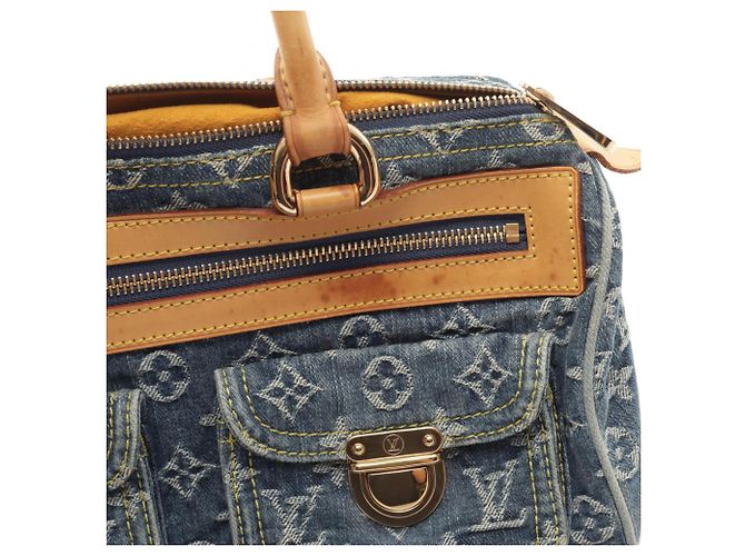 Borsa a mano Louis Vuitton Neo Speedy Monogram Denim - vista 8