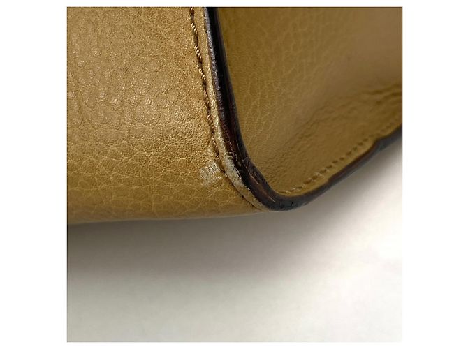 Borsa a mano Gucci in pelle gialla - vista 3